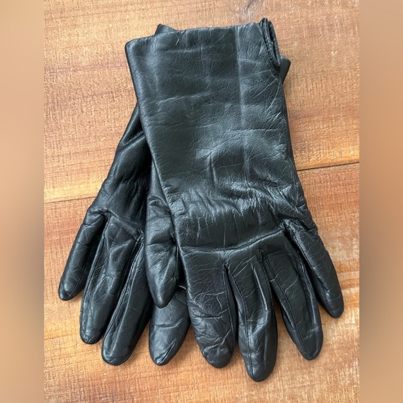 Scott Other - Vintage Classic 100% Fur Lining Genuine Leather Black Gloves